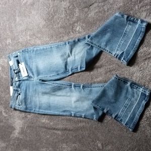 Judy Blue mid rise Western boot cut jeans, worn once, small flaw